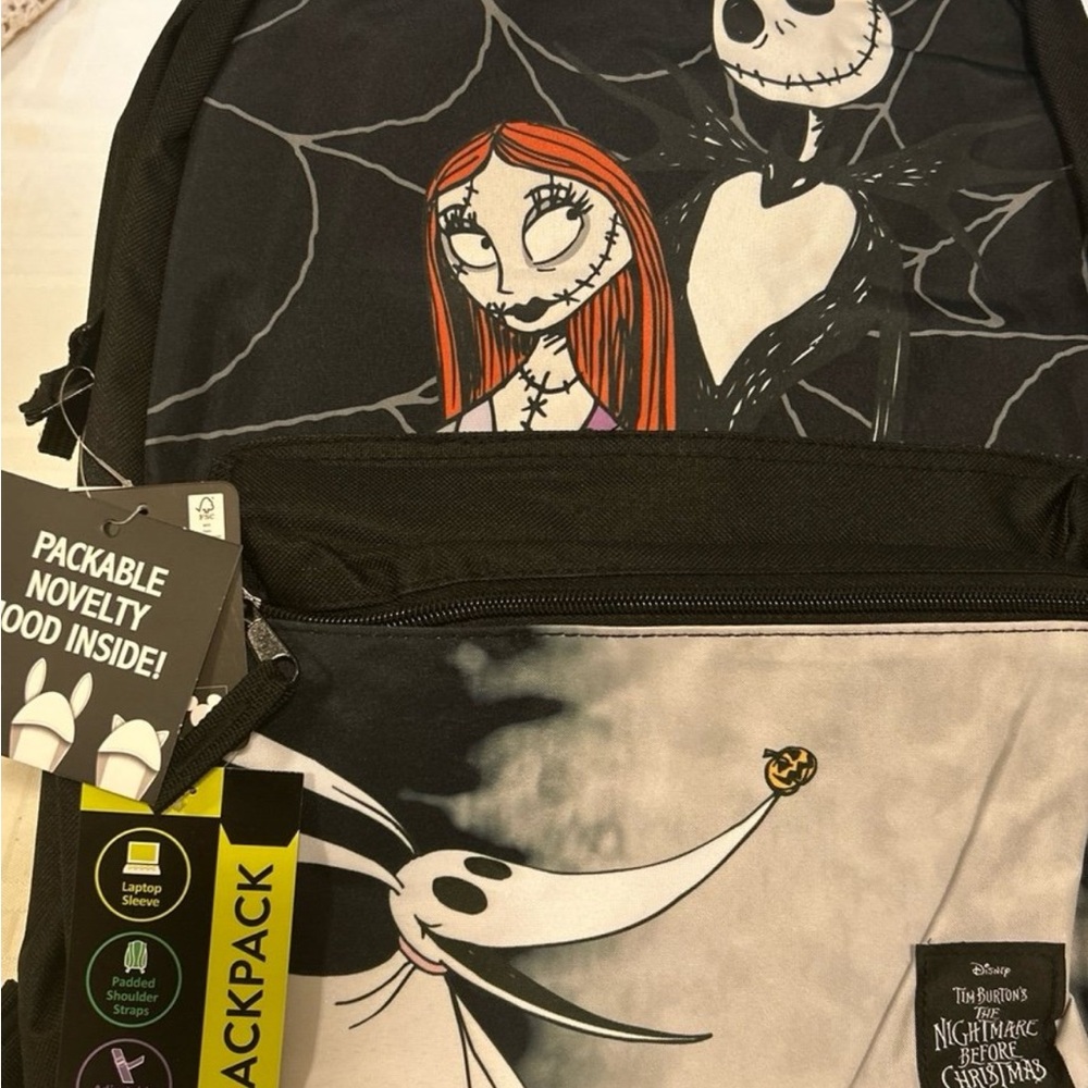Disney Black and White Nightmare Before Christmas Backpack